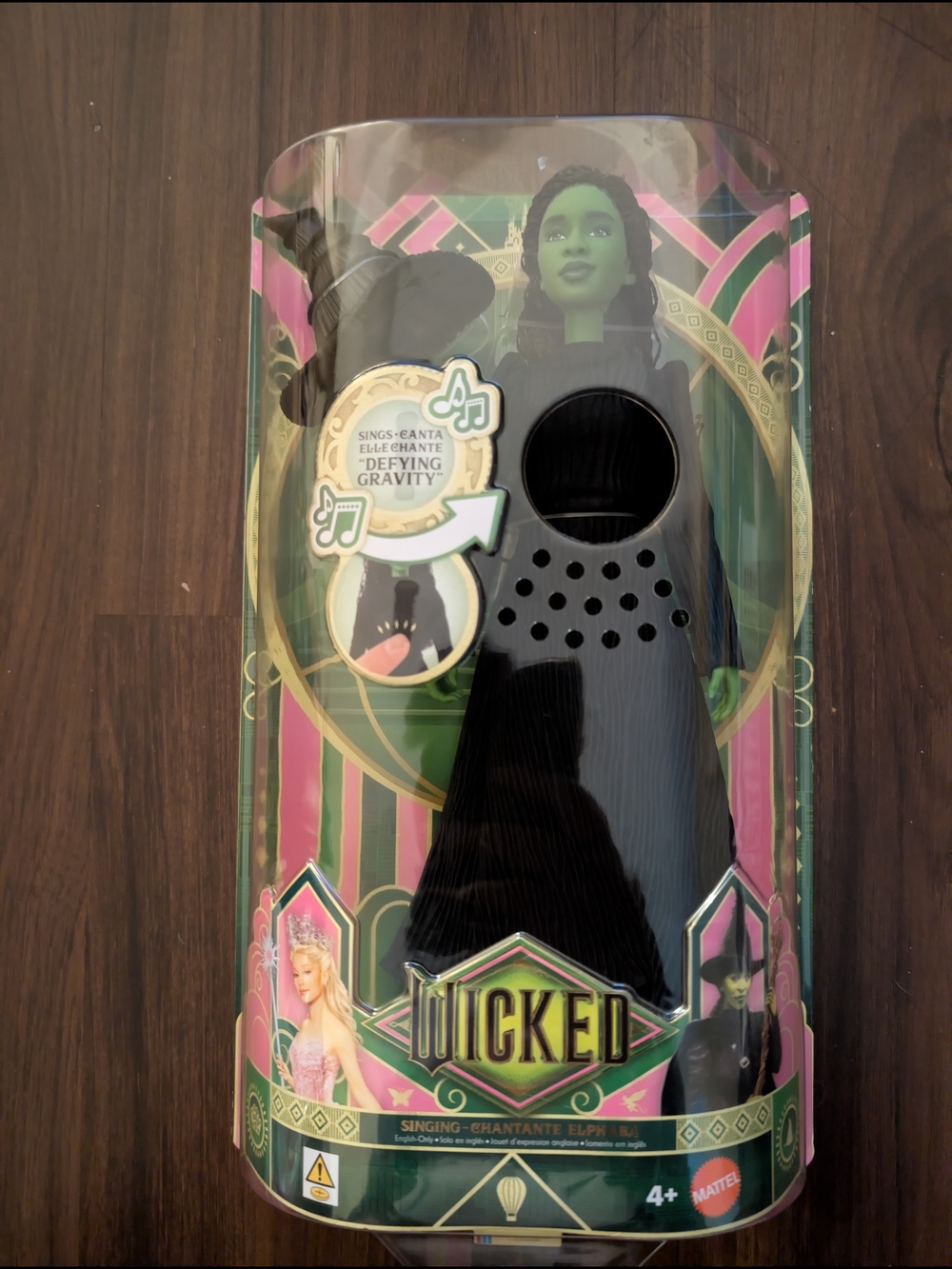 Mattel Wicked Elphaba Singing Doll - Green and Black